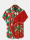 Men's Christmas Funny Graphic Short Sleeve Hawaiian Shirt